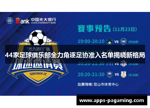 44家足球俱乐部全力角逐足协准入名单揭晓新格局